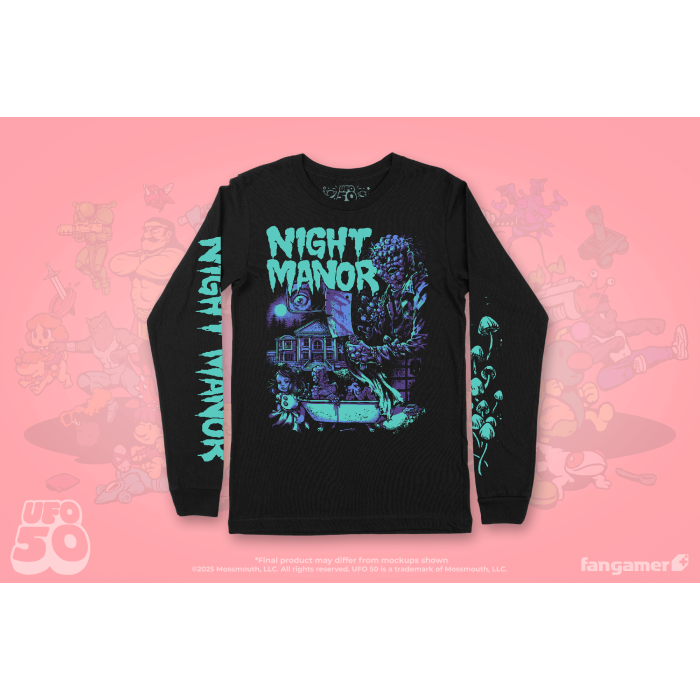 Одежда: Лонгслив UFO 50 (Night Manor) от Fangamer в магазине GameBuy