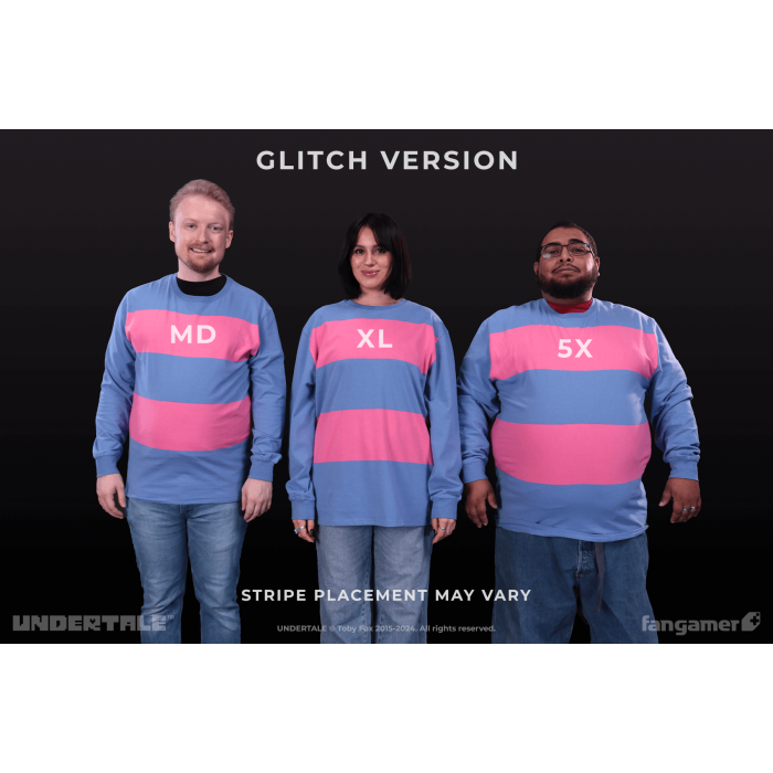 Одежда: Лонгслив UNDERTALE (Human Shirt (Glitch Version)) от Fangamer в магазине GameBuy, номер фото: 2