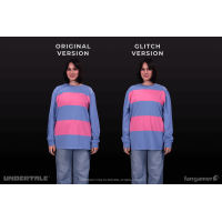 Лонгслив UNDERTALE (Human Shirt (Glitch Version))