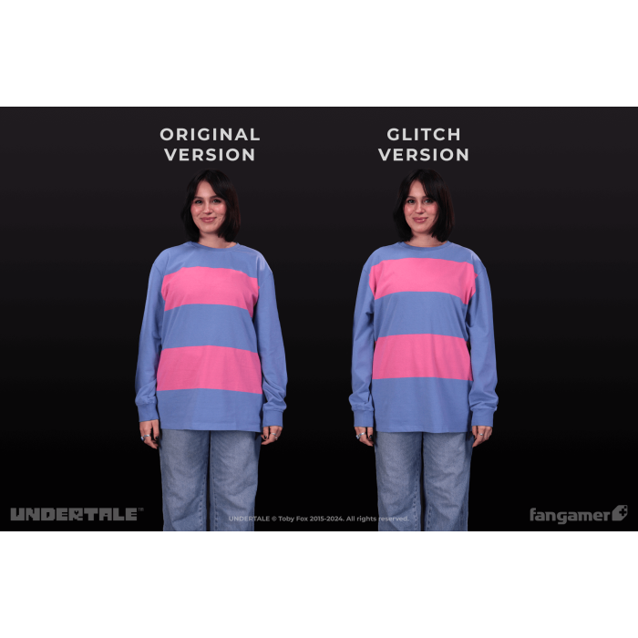 Одежда: Лонгслив UNDERTALE (Human Shirt (Glitch Version)) от Fangamer в магазине GameBuy