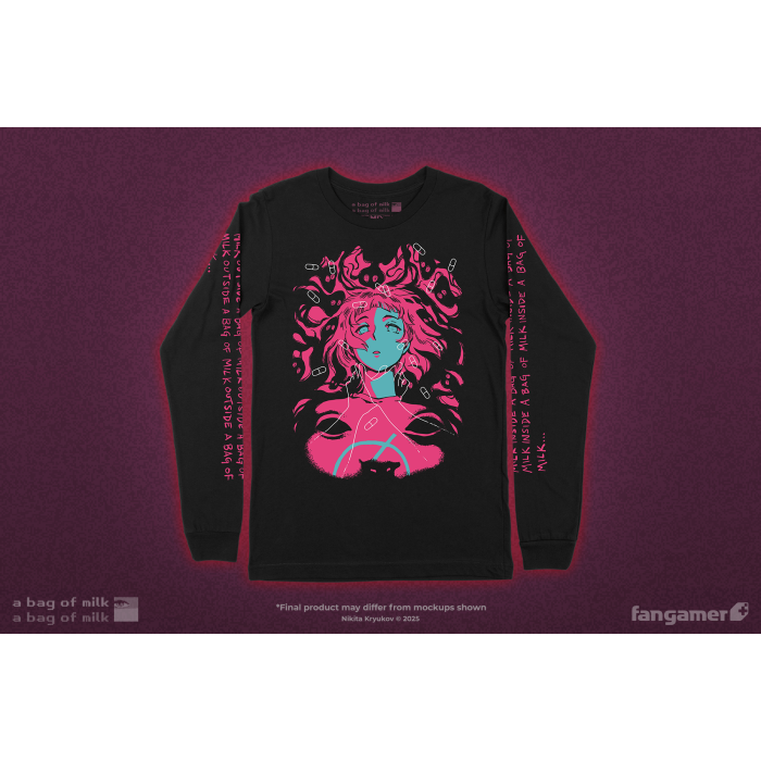 Одяг: Лонгслів A Bag of Milk (Asphyxia) від Fangamer у магазині GameBuy