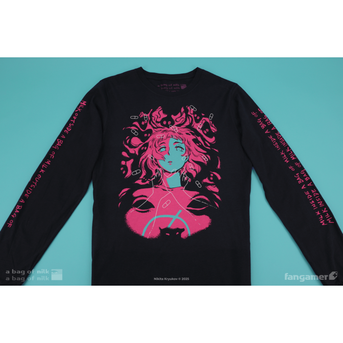 Одяг: Лонгслів A Bag of Milk (Asphyxia) від Fangamer у магазині GameBuy, номер фото: 2