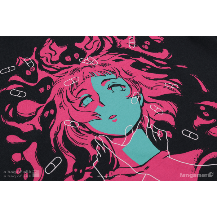 Одяг: Лонгслів A Bag of Milk (Asphyxia) від Fangamer у магазині GameBuy, номер фото: 3