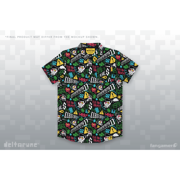 Одежда: Рубашка DELTARUNE (Spamton Button Up Shirt) от Fangamer в магазине GameBuy