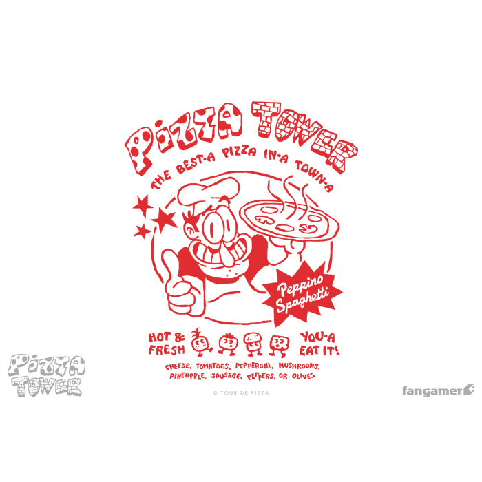 Одяг: Футболка Pizza Tower (Pizza Tower) від Fangamer у магазині GameBuy, номер фото: 1
