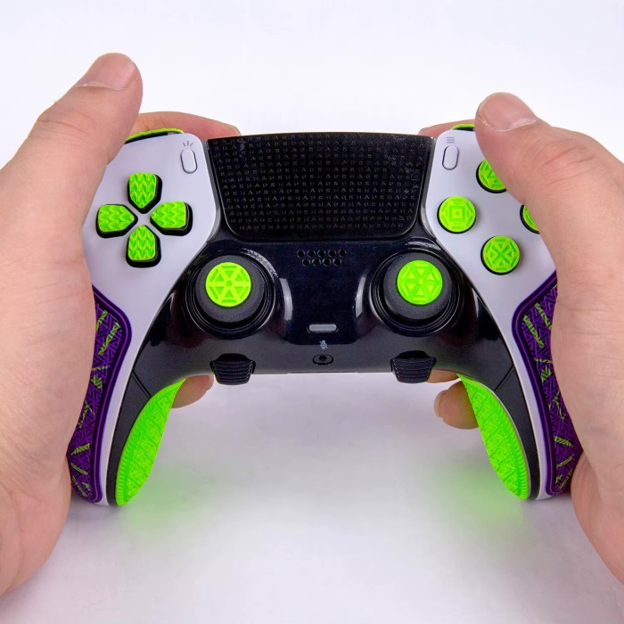 Аксесуари для консолей та ПК: Антиковзкі захисні накладки TalonGames Elite для PS5 DualSense Edge (Purple/Green) від TalonGames у магазині GameBuy, номер фото: 8