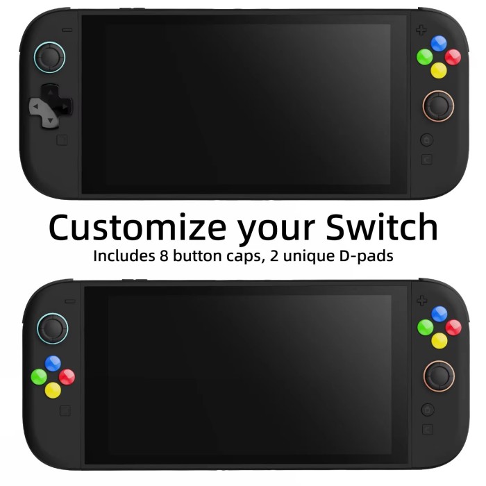 Аксесуари для консолей та ПК: Набір ковпачків кнопок + D‑pad для Joy‑Con Switch 2, Savage Raven від Skull & Co (Neon Blue Red) від Skull & Co. у магазині GameBuy, номер фото: 3