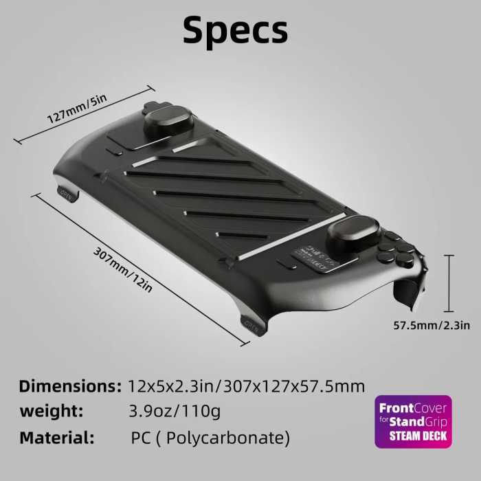Аксесуари для консолей та ПК: Комплект для Steam Deck: захисний чохол StandGrip + кришка HardShell - Savage Raven by Skull&Co (Black) від Skull & Co. у магазині GameBuy, номер фото: 3