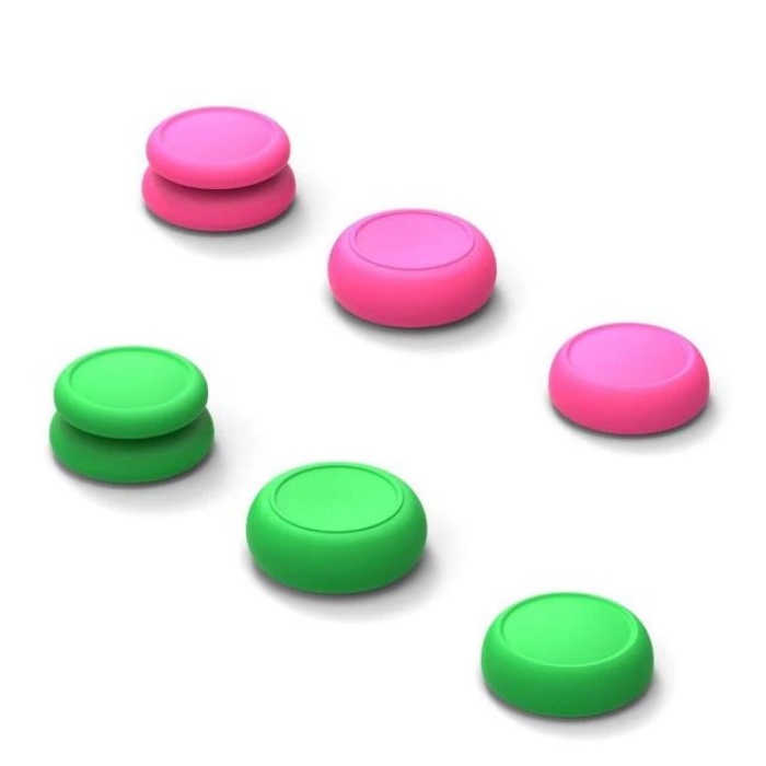 Аксесуари для консолей та ПК: Nintendo Switch Joy-Con. Накладки на стіки від Skull & Co. для геймпада (Neon Pink Green) від Skull & Co. у магазині GameBuy