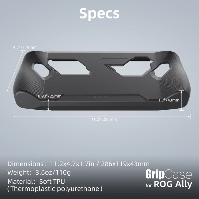 Аксесуари для консолей та ПК: Захисний чохол Skull & Co для ASUS ROG Ally (Frosted Clear) від Skull & Co. у магазині GameBuy, номер фото: 7