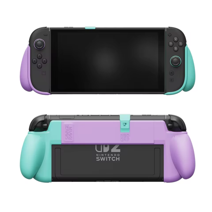 Аксесуари для консолей та ПК: Захисний чохол NeoGrip для Nintendo Switch 2 — Savage Raven by Skull & Co (Light PurpleGreen Limited Edition) від Skull & Co. у магазині GameBuy