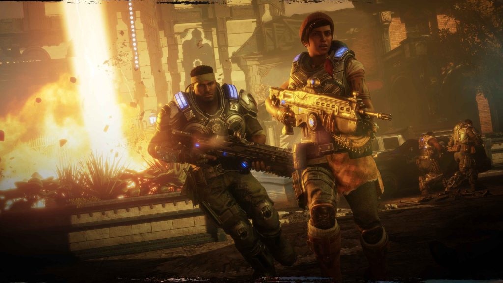 Кейт і Дел у бойовій сцені Gears 5