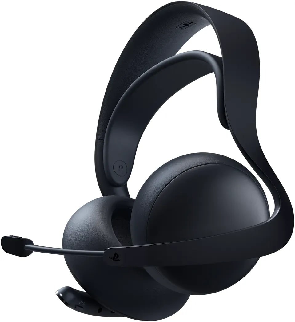 Гарнітура Sony PULSE Elite Midnight Black із висунутим мікрофоном.